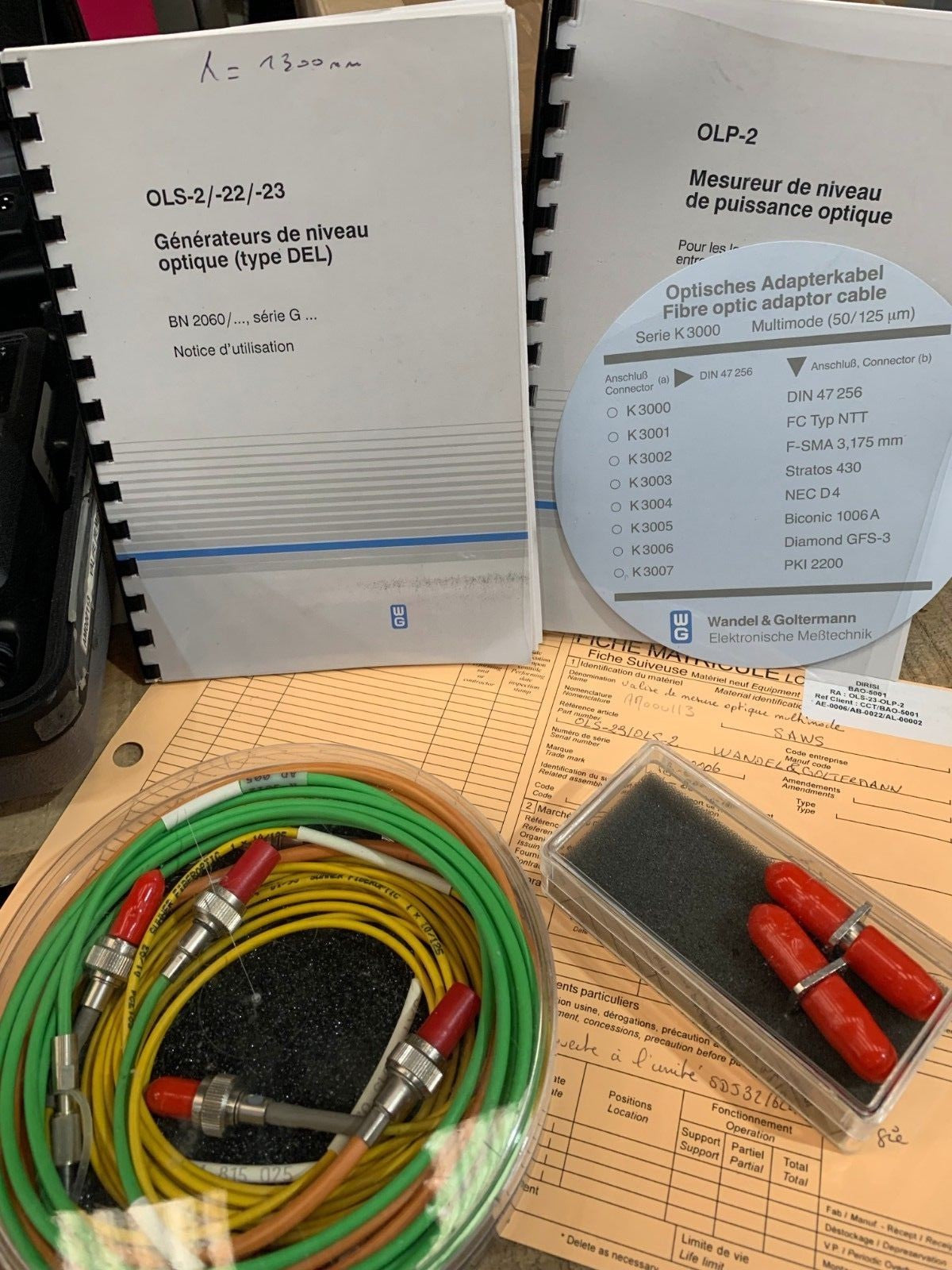 WG Wandel & Goltermann OLS-23 Optical Power Source +Power meter OLP-2 Complete