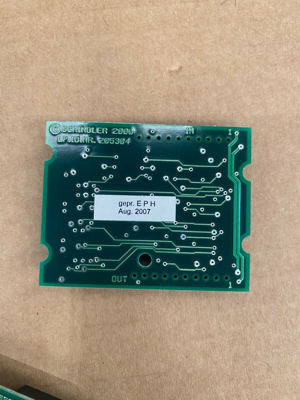 1 pc x CARTE SCHINDLER NWPBD 2.Q 591464 - KLR Automation