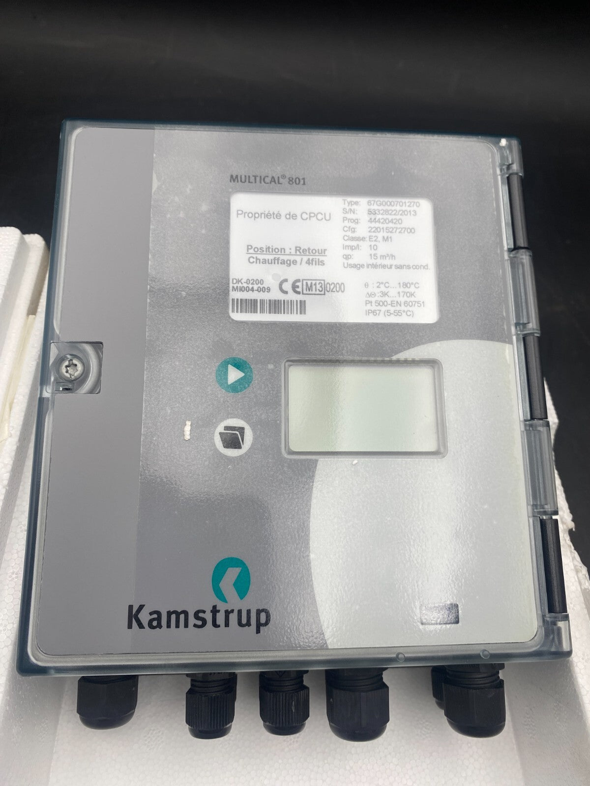 KAMSTRUP MULTICAL 801 67G000701270 DN50 x 270mm CHAUFFAGE 4 FILS