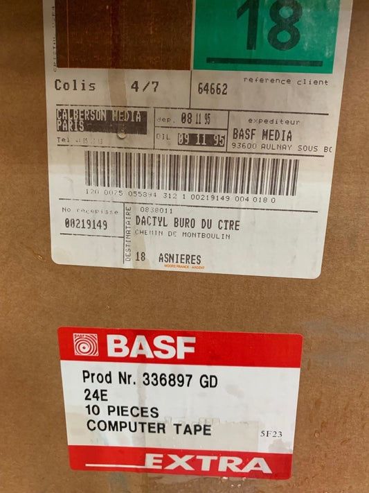 1 x Carton de 10 Computer Tape BASF Band Neuf / New old stock - KLR Automation