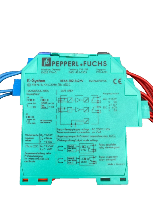 1pc x PEPPER FUCHS KFA6-SR2-EX2.W SWITCH AMPLIFIER