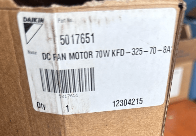 DAIKIN NIDEC KFD - 325 - 70 - 8A2 325V 8P 70W 850RPM DC FAN MOTOR x1pc - KLR Automation