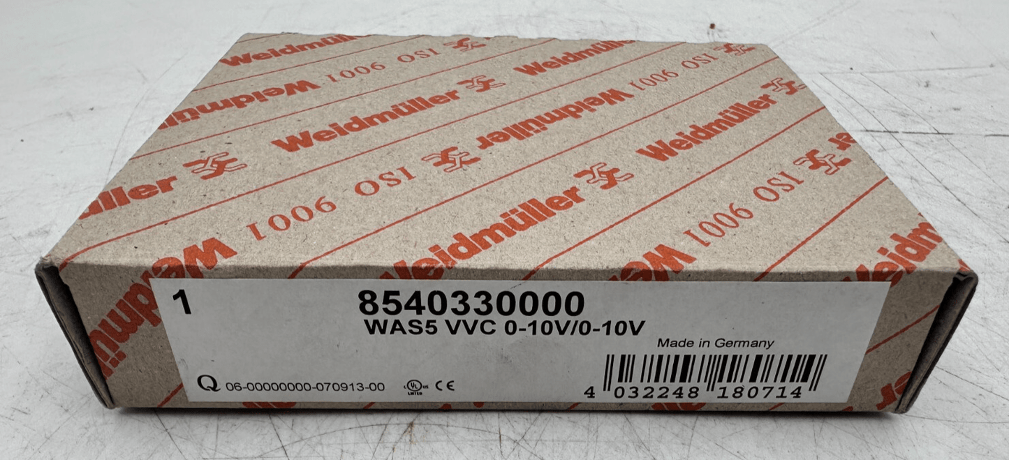 WEIDMULLER WAS5 VVC DC 8540330000 0 - 10V x1pc - KLR Automation
