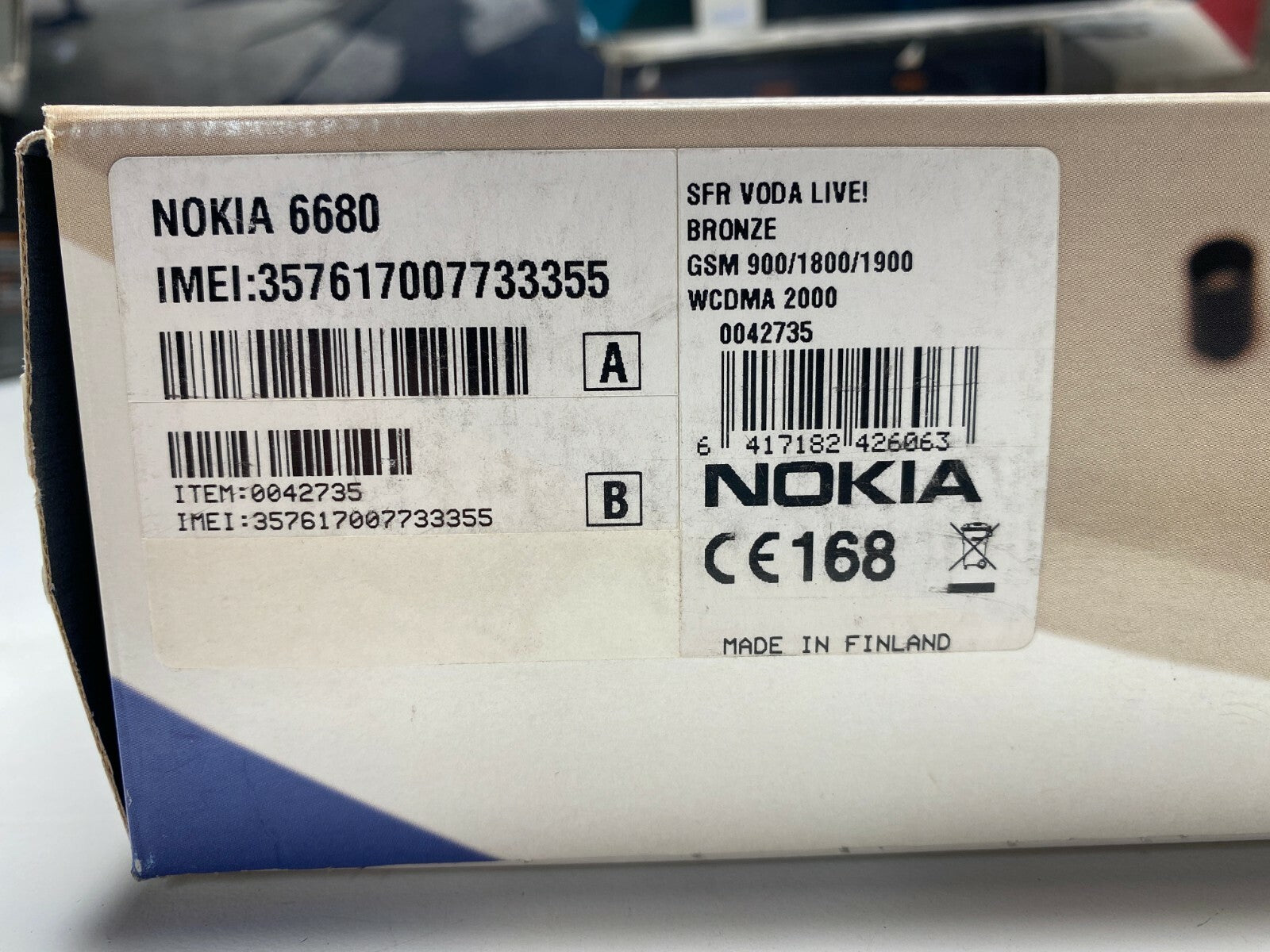 Nokia 6680 Black Mobile Phone Old Stock Rare collectors Mobile Phone Cell GSM 2