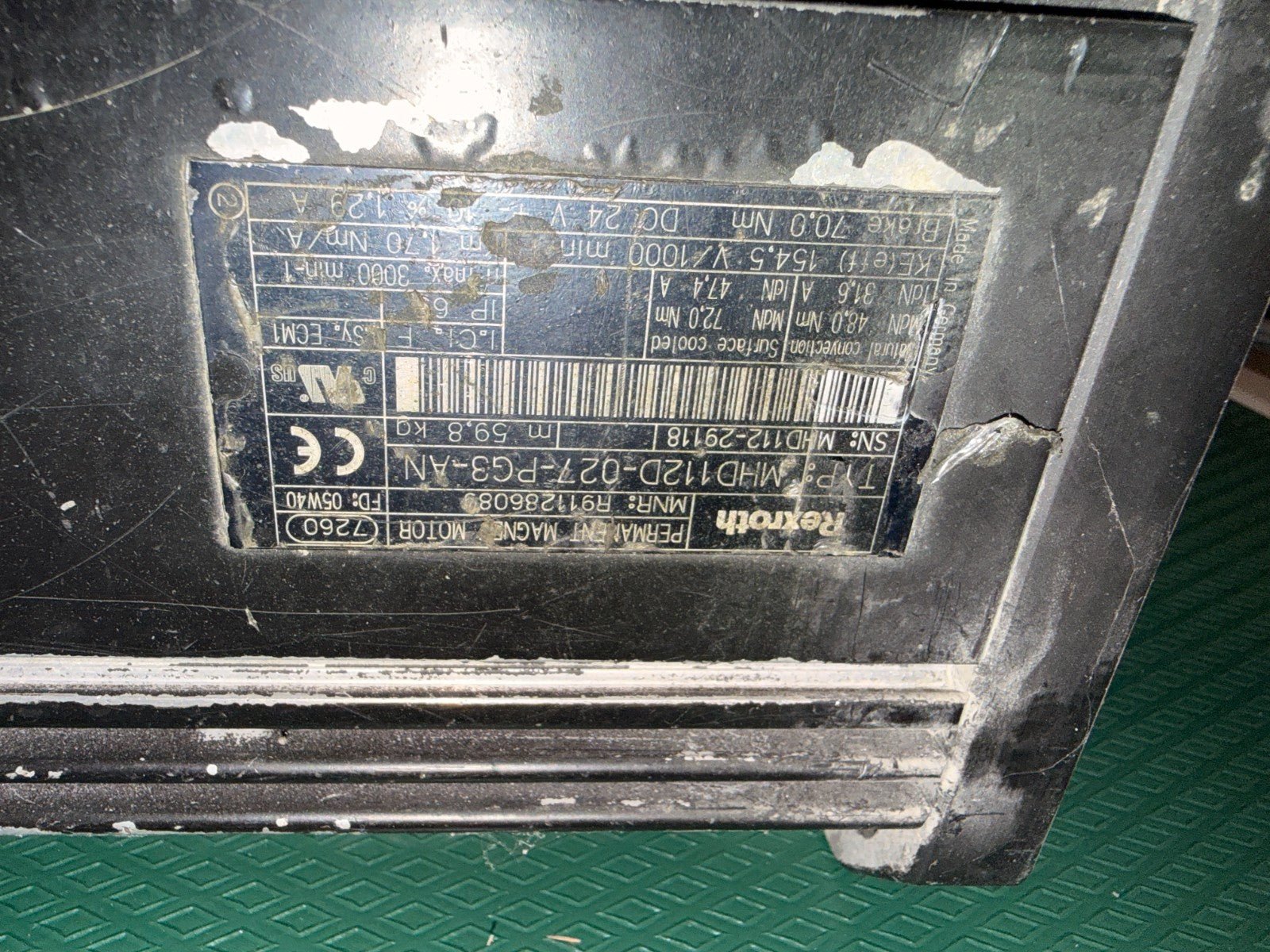 REXROTH R911286089 MHD112D - 027 - PG3 - AN Servo Motor - KLR Automation