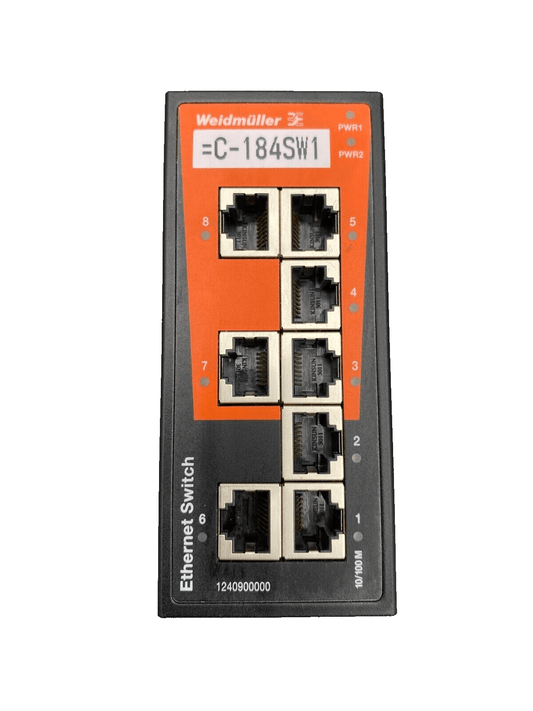 WEIDMULLER IE - SW - BL08 - 8TX 1240900000 ETHERNET SWITCH - KLR Automation