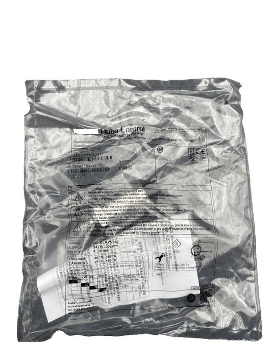 1pc x HUBA CONTROL 525.9251033411 TRANSMETTEUR DE PRESSION RELATIVE - KLR Automation