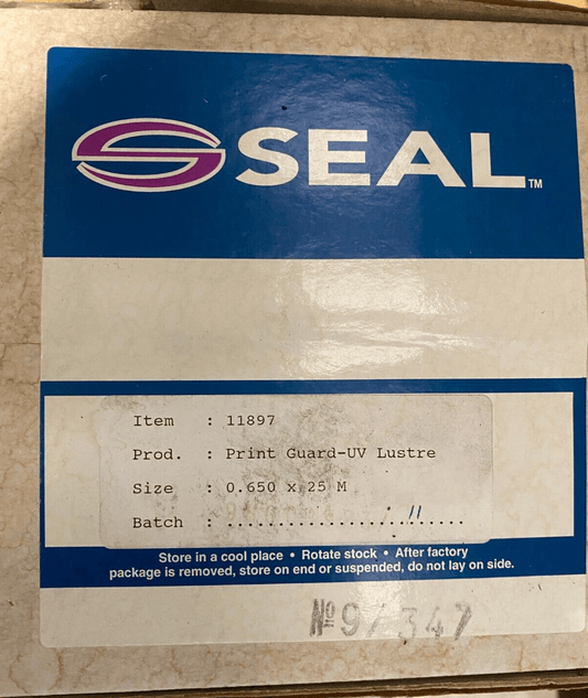 SEAL HUNT 11897 PRINT GUARD - UV LUSTRE 0.625m x 25m x1pc - KLR Automation