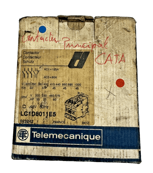 TELEMECANIQUE LC1D8011E5 CONTACTEUR NEW OLD STOCK - KLR Automation