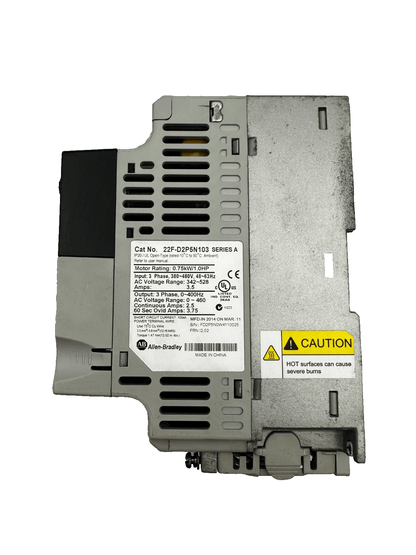 ALLEN - BRADLEY POWERFLEX 4M 22F - D2P5N103 SERIES A 0.75kW 1HP 380 - 480V - KLR Automation