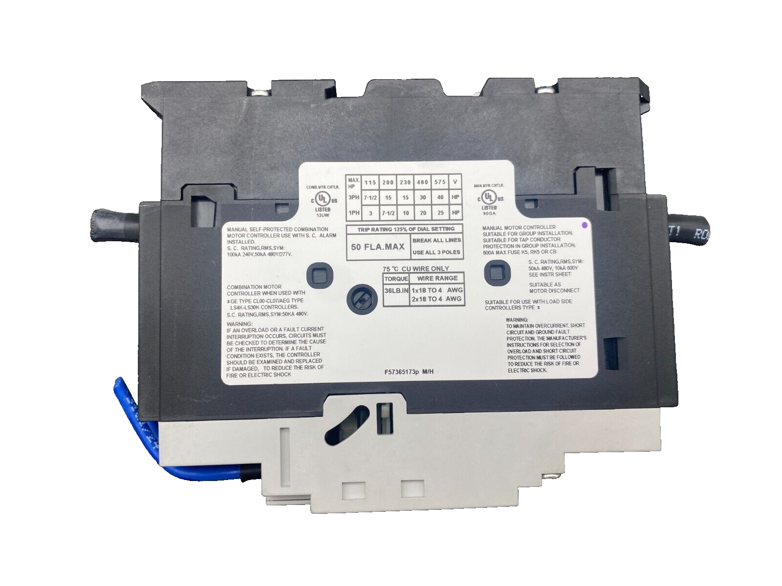GENERAL ELECTRIC GPS2BHAT MOTOR STARTER x1pc