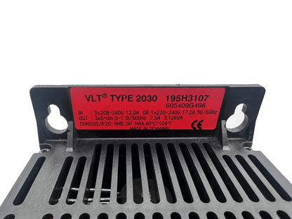 DANFOSS 195H3107 VLT 2030 VARIABLE SPEED DRIVE + 195H6524 EMC MOTOR FILTER - KLR Automation