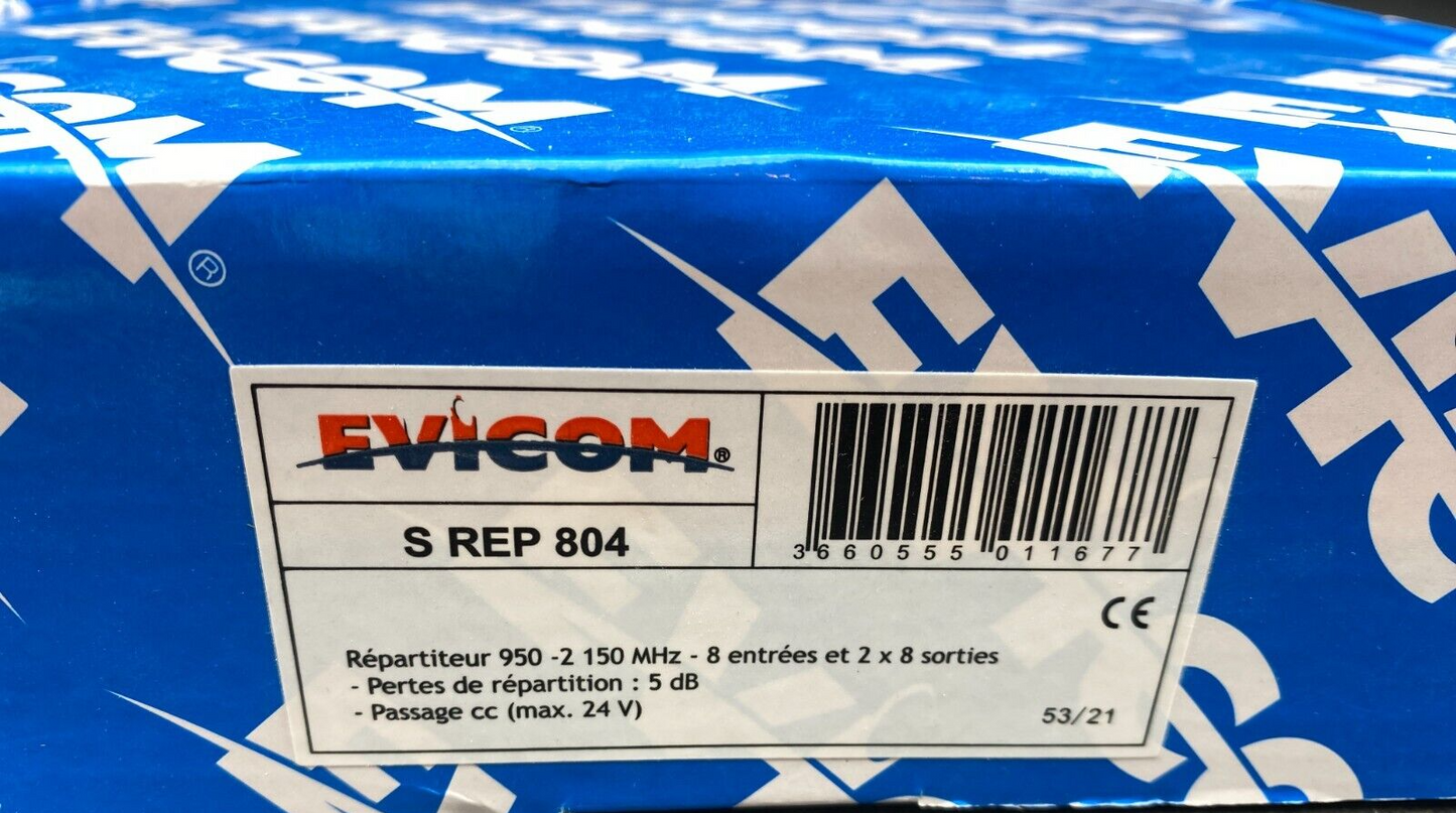 EVICOM S REP 804 REPARTITEUR 950 -2 150MHz 8 ENTREES ET 2x8 SORTIES