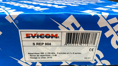 EVICOM S REP 804 REPARTITEUR 950 -2 150MHz 8 ENTREES ET 2x8 SORTIES