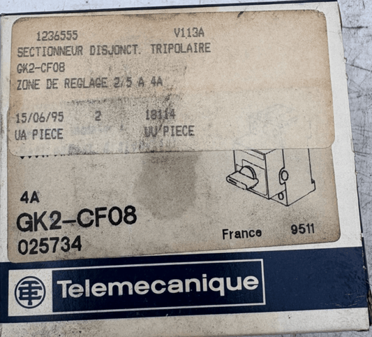 TELEMECANIQUE GK2 - CF08 025734 SECTIONNEUR DISJONCTEUR x1 - KLR Automation