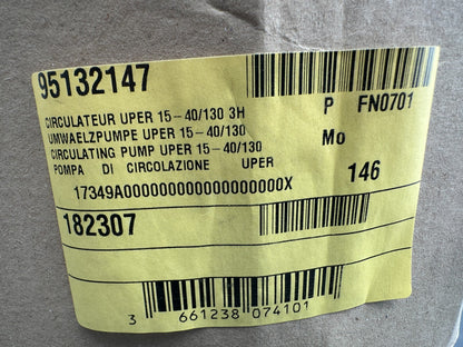 DE DIETRICH 95132147 182307 CIRCULATEUR UPER 15-40/130 3H REMPLACE PAR 7775531