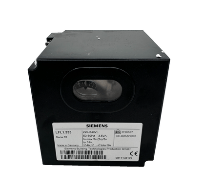 SIEMENS LFL1.333 SERIE 02 220 - 240V TS MAX 3s COMMANDE BRULEUR GAZ - KLR Automation