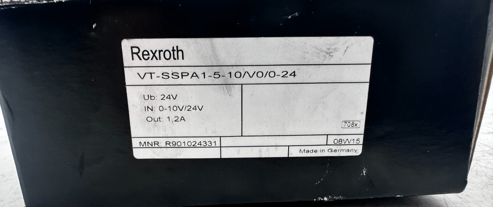 REXROTH VT - SSPA1 - 5 - 10/V0/0 - 24 V amplifier Proportional pressure valves R90102433 - KLR Automation
