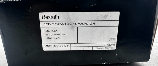 REXROTH VT - SSPA1 - 5 - 10/V0/0 - 24 V amplifier Proportional pressure valves R90102433 - KLR Automation