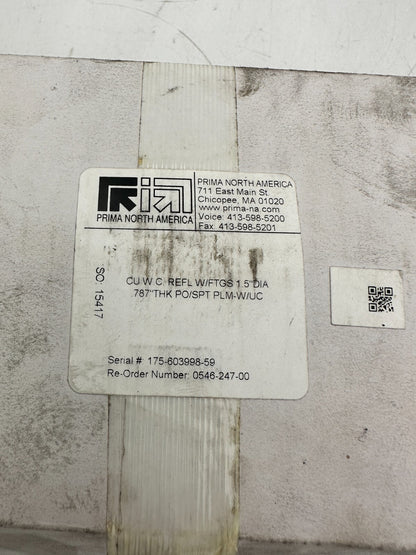 2p x INFRARED CU W.C. REFL W/FTGS 1.5’’ DIA 787’’THK PO/SPT PLM-W/UC 0546-247-00