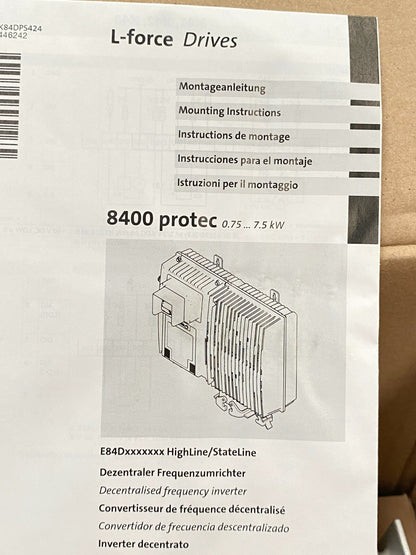 Lenze 8400 protec Inverter Drives 1,50 kW E84DHMFC1524R6SLCE L - Fore Drives - KLR Automation