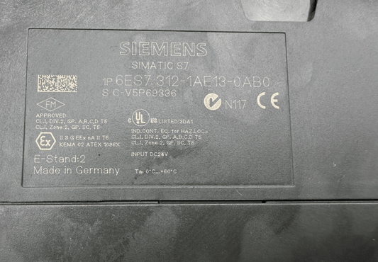 SIEMENS 6ES7312 - 1AE13 - 0AB0 CPU312 SIMATIC S7 - 300 - KLR Automation
