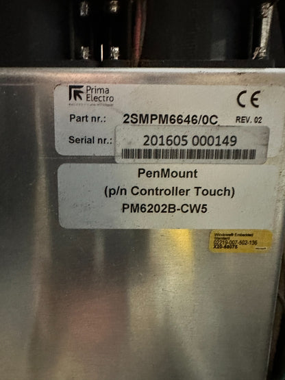 1pc x PRIMA ELECTRONICS CONTROL PANEL PRIMACH-20L 2SMPM6646/0C S/N 201605 000149