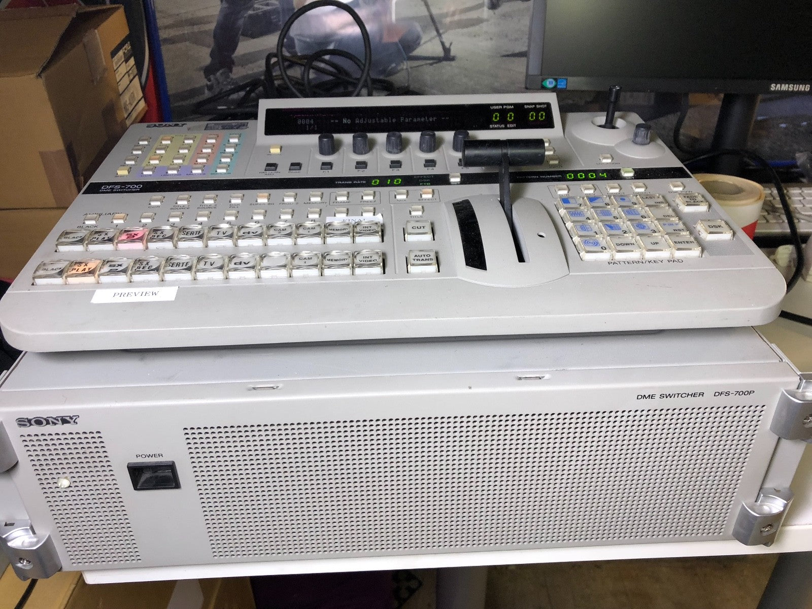 Sony DME Switcher Control Unit DFS-700P DFS-700 vision video Switch