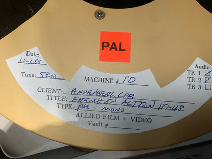 Old RARE Film French In Action 3M 480 Master Broadcast Video Tape 1" 1988