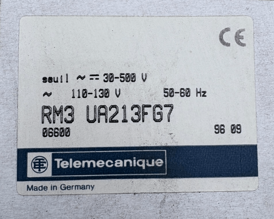 TELEMECANIQUE RM3 UA213FG7 RM3UA213FG7 RELAIS MAX TENSION x1 - KLR Automation