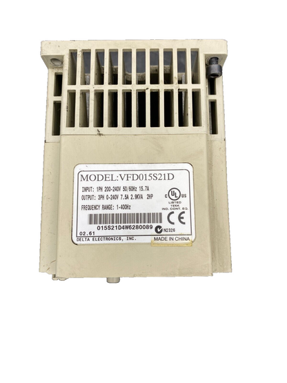 DELTA S1 VFD015S21D 1PH 200-240V 15.7A INVERTER