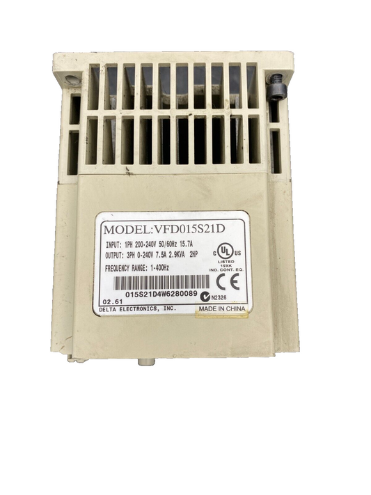 DELTA S1 VFD015S21D 1PH 200-240V 15.7A INVERTER