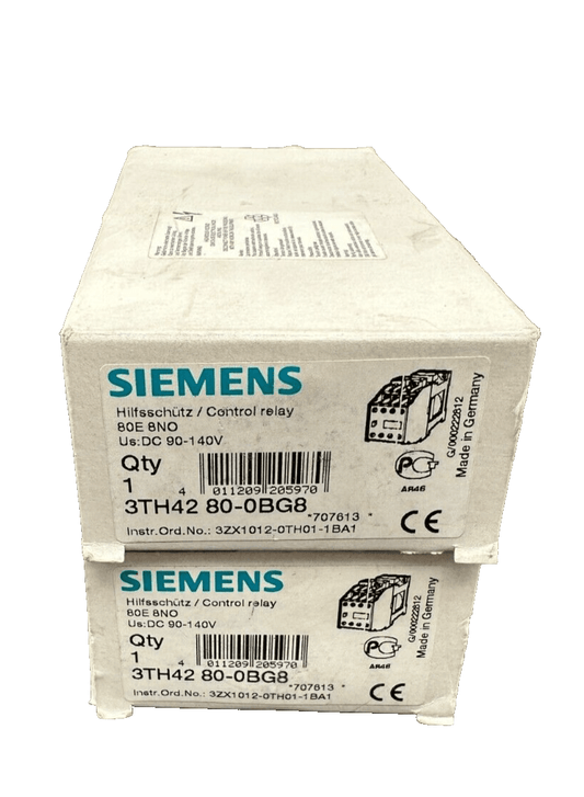 SIEMENS 3TH4280 - 0BG8 CONTROLE RELAY x2pc - KLR Automation