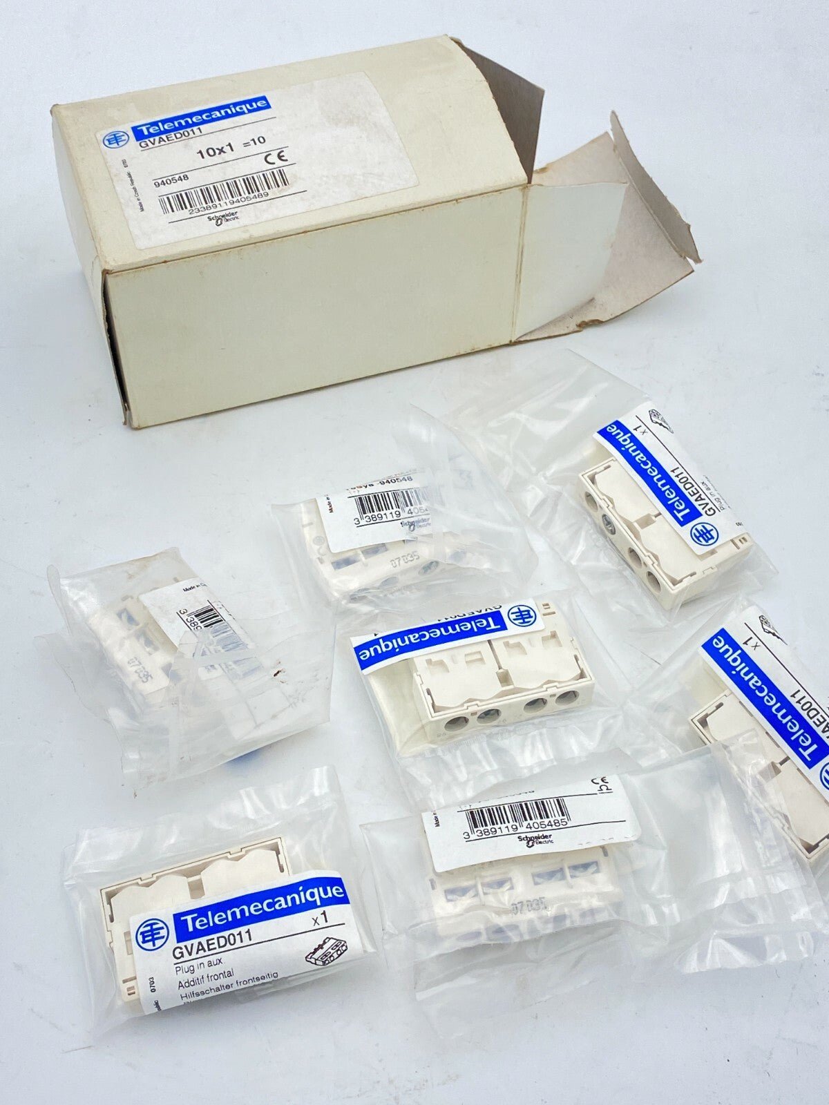 7pc x TeSys GV - bloc de contact auxiliaire - montage frontal - 1F+1O GVAED011 - KLR Automation