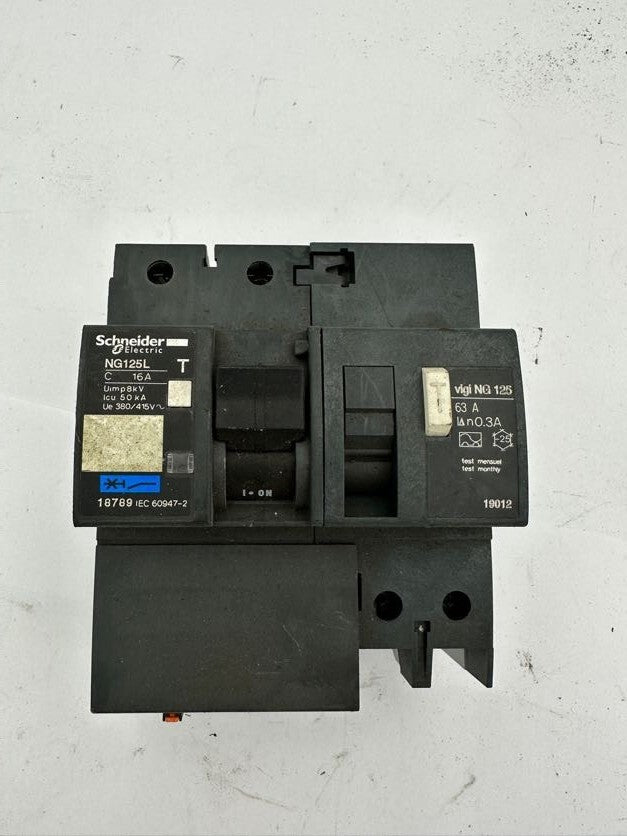 1pc x SCHNEIDER ELECTRIC NG125L 16A 18789 IEC 60947 - 2 MODULAR CIRCUIT BREAKER - KLR Automation