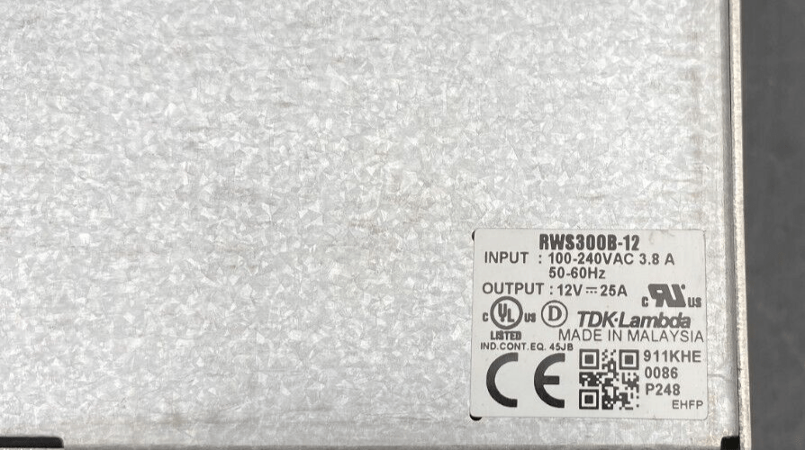 TDK - LAMBDA RWS300B - 12 POWER SUPPLY - KLR Automation