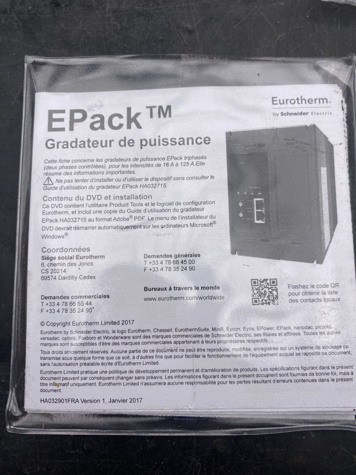 SCHNEIDER ELECTRIC EUROTHERM EPACK - 2PH 100 - 500VAC 47 - 63Hz NEW IN BOX - KLR Automation