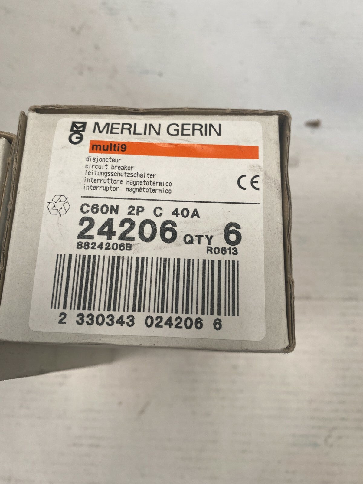 10 pc x SCHNEIDER DISJONCTEUR MODULAIRE MULTI 9 - C60N Merlin Gerin