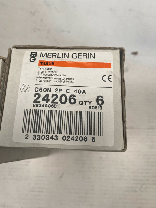 10 pc x SCHNEIDER DISJONCTEUR MODULAIRE MULTI 9 - C60N Merlin Gerin