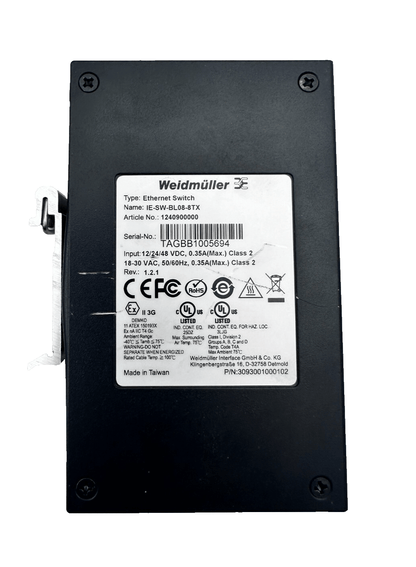 WEIDMULLER IE - SW - BL08 - 8TX 1240900000 ETHERNET SWITCH - KLR Automation