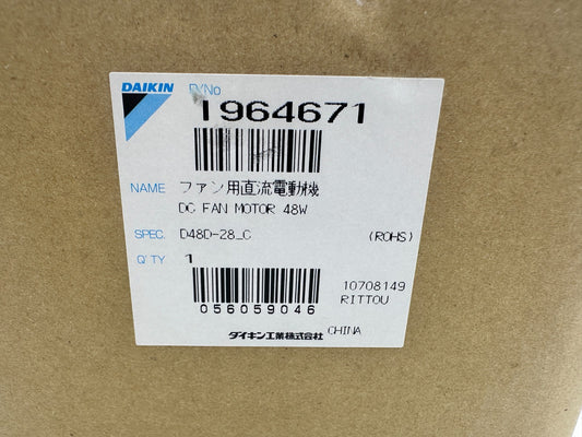 DAIKIN 1964671 DC FAN MOTOR D48D - 28_C 48W - KLR Automation