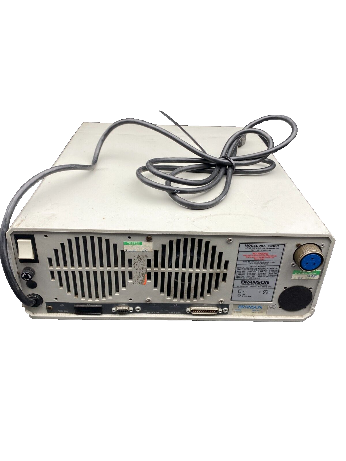 BRANSON 940BC 943BC AMPLITUDE CONTROL 117 VAC 5A 50/60Hz