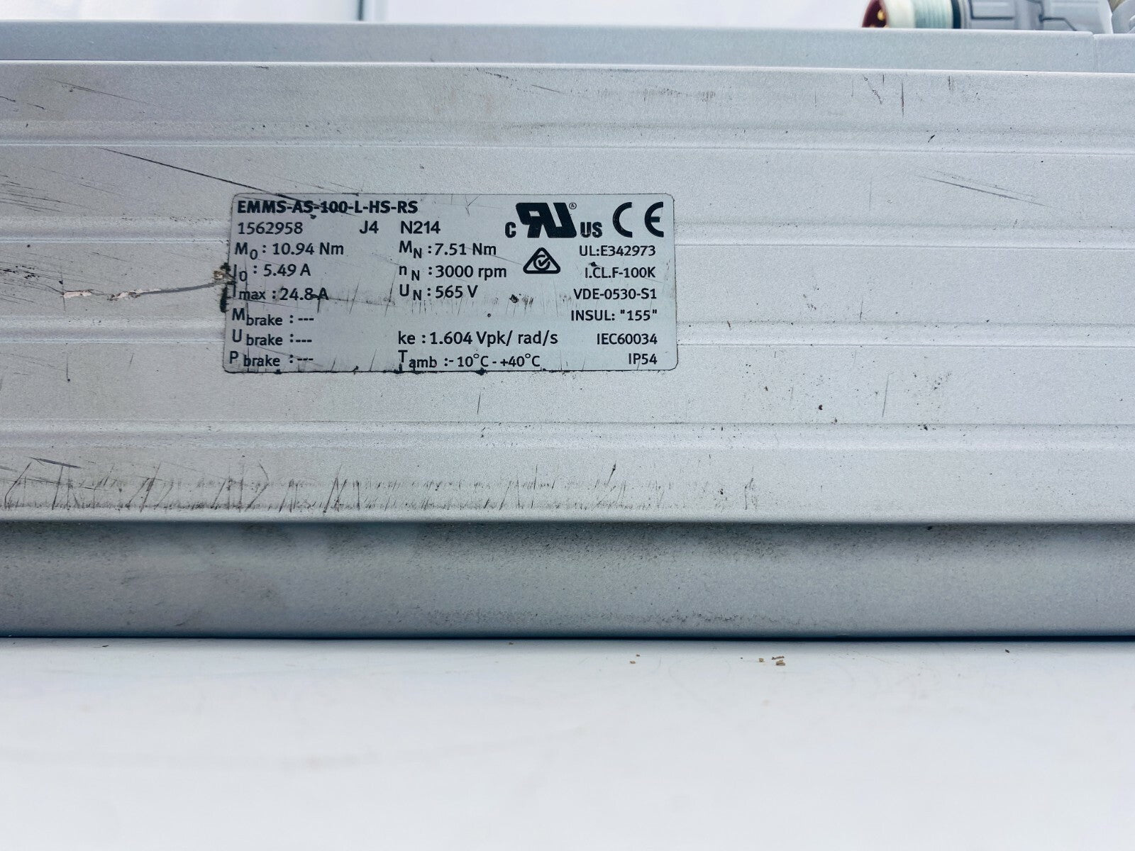 FESTO Servomoteur EMMS-AS-100-L-HS-RS 1562958 + Neugart 42631