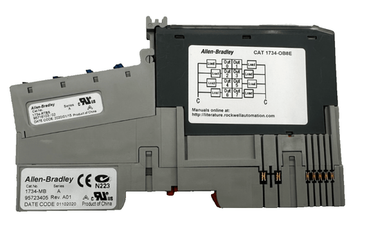 ALLEN BRADLEY 1734 - OB8E C 95723405 REV 01 OUTPUT MODULE x6pc - KLR Automation