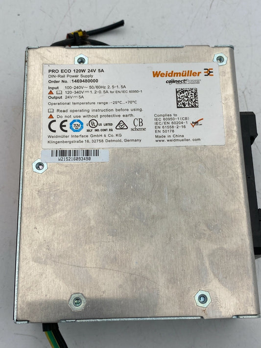 switching Weidmuller PRO ECO 120W 24VDC 5A 1469480000 - KLR Automation