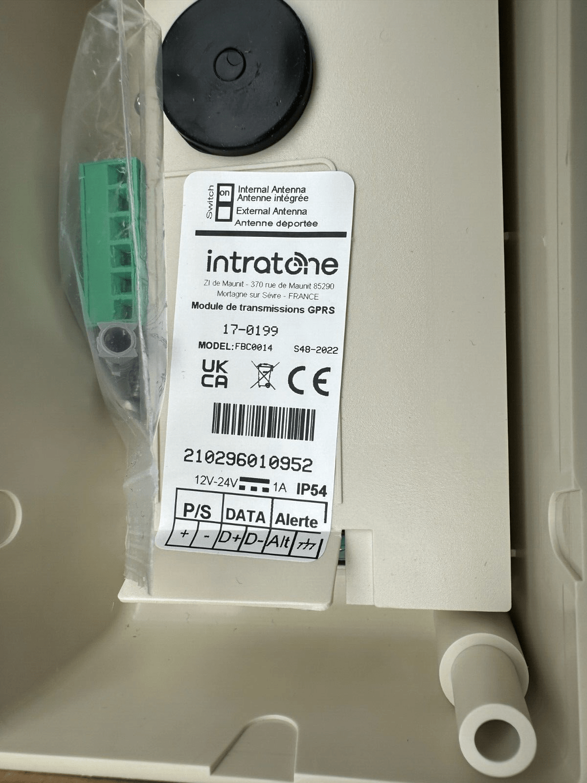 INTRATONE INTRABOX DATA ECO RECEPTEUR 07 - 0106 + MODULE GPRS FBC0014 - KLR Automation