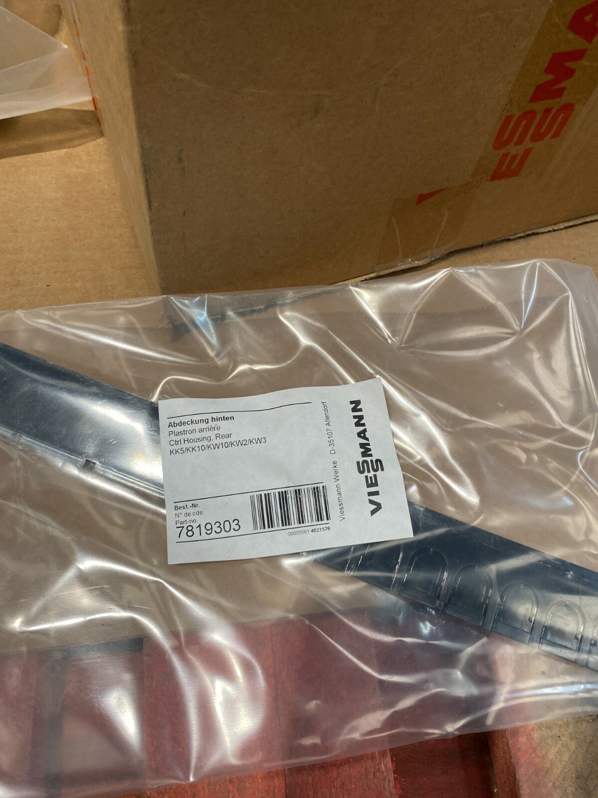 Plastron arriere Viessmann 7819303 - KLR Automation