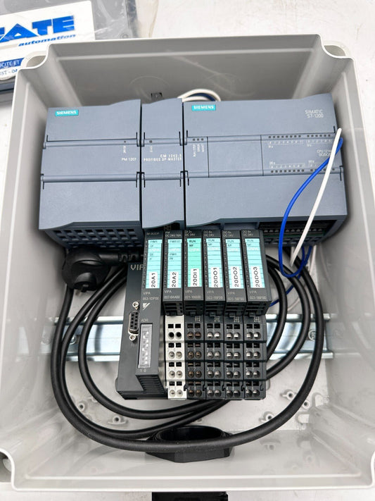 SIEMENS CPU 1214C + CM 1243 - 5 PROFIBUS DP - MASTER + PM 1207 + VIPA 022 - 1BF00 - KLR Automation