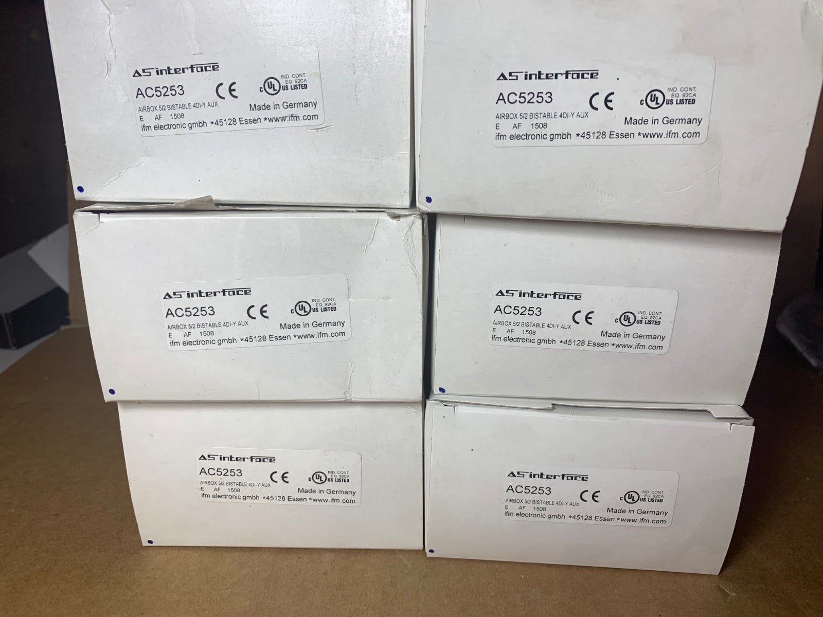 1 x Ifm Electronic AS-i AirBox AC5253 5/2 Bistable 4DI-Y AUX E AF 1508 Interface