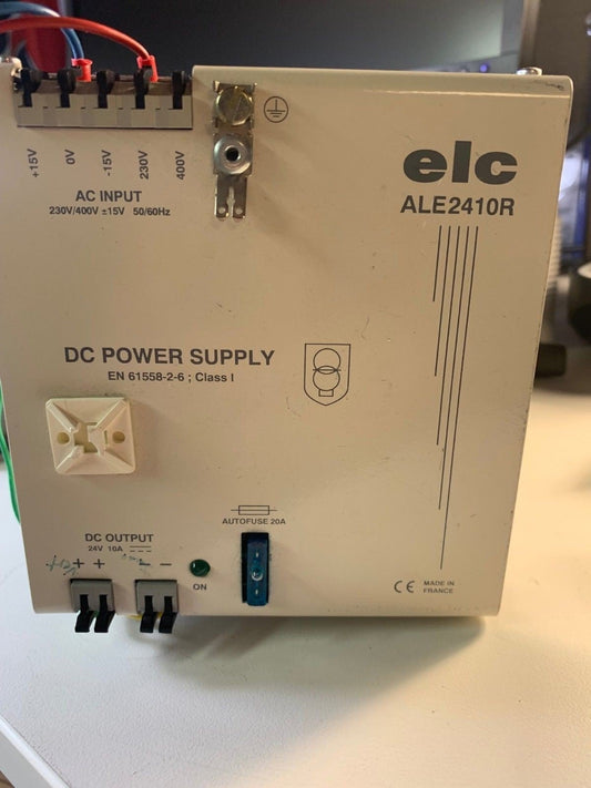 Alimentation à découpage, Entrée 230V ac, Sortie 24V cc, 240W, 10A ELC ALE2410R - KLR Automation
